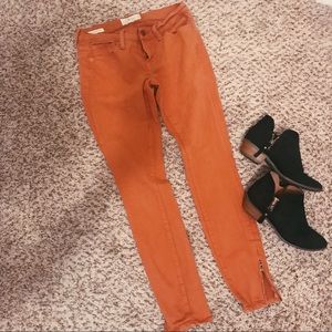 Burnt Orange Lucky Brand Skinny Jeans